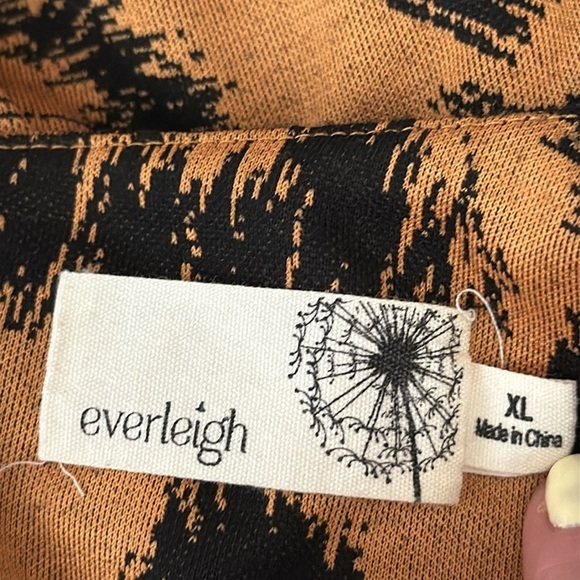 Everleigh Nordstrom Leopard Print 3/4 Length Balloon Sleeve Blouse Women's XL - Picture 8 of 10